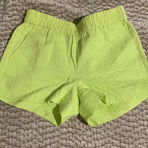 Jcrew size 0 high waisted neon yellow shorts